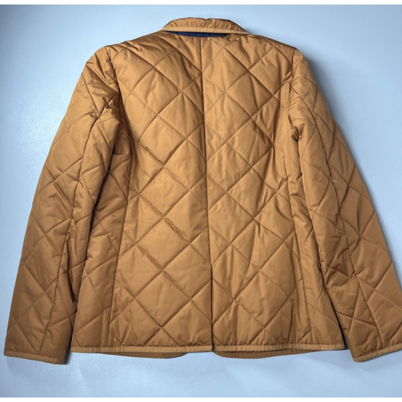 J Crew Quilted Regent Blazer Jacket PrimaLoft® XS English Saddle Brown Puffer - Picture 3 of 11